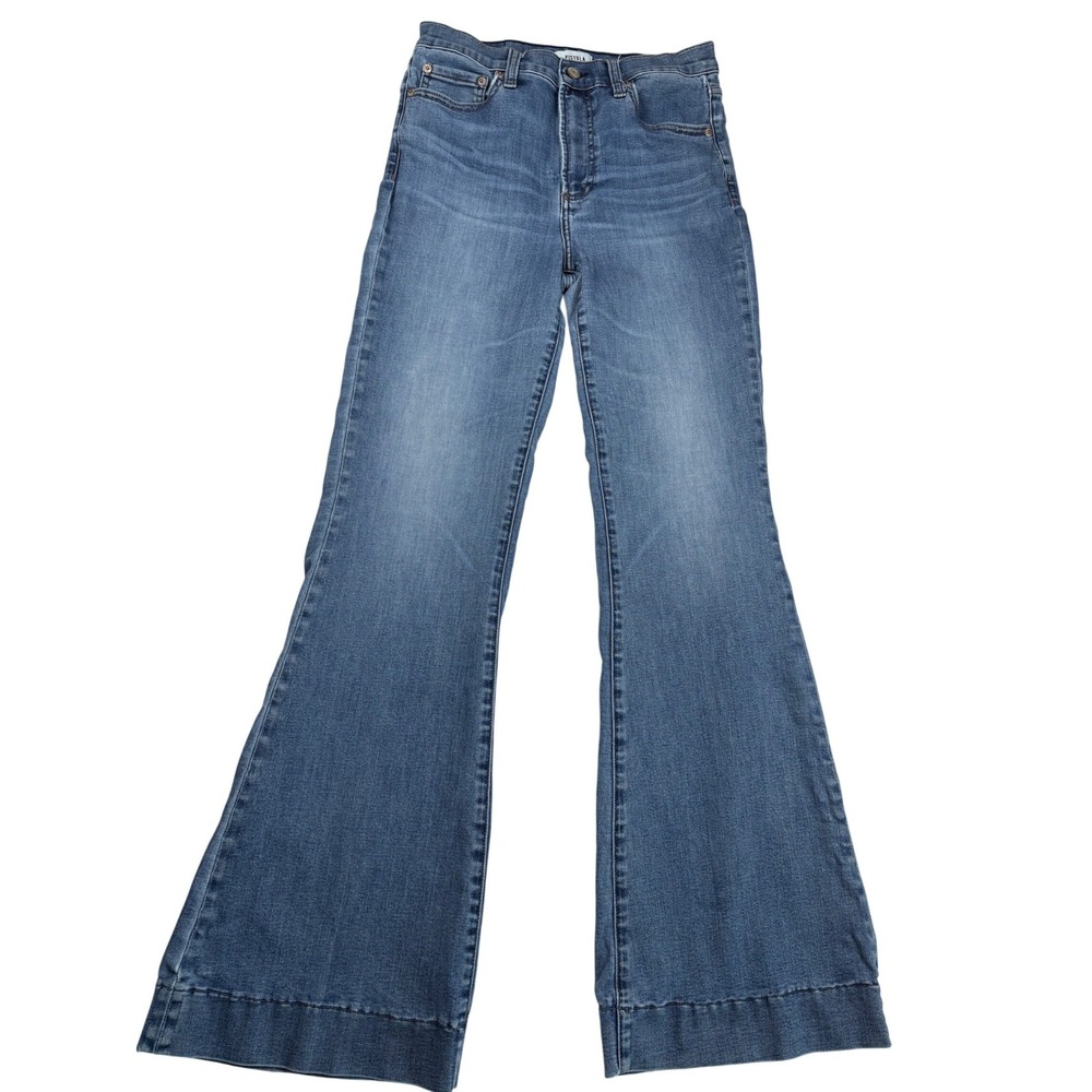 Pistola High Rise Flare Jeans Medium Wash Wide Leg Blue Size 29 Boho Retro 70s